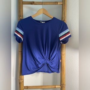 Takara short sleeve twist front top